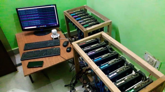 Ethereum Mining Setup 220 Mh/s Rx 580 8 Gpu mining rig Delhi