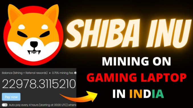 SHIBA INU Cryptocurrency Mining on Gaming Laptop In India | SHIBA INU MINING - FT. GTX 1650