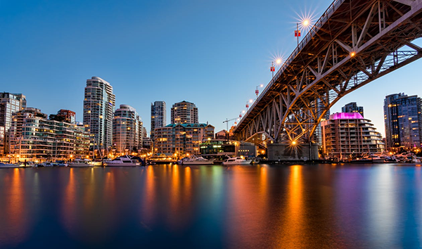 Downtown Vancouver is surrounded by water, so land is scarce