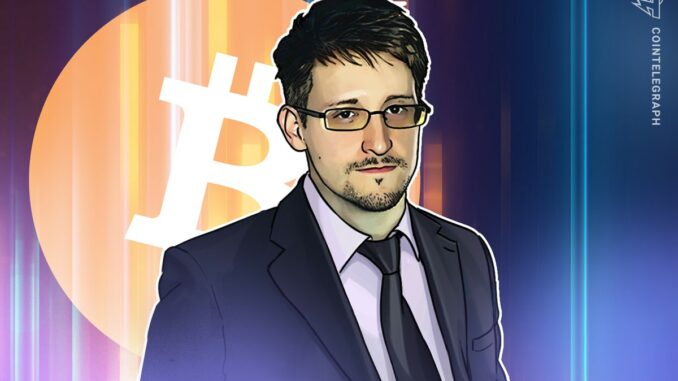 Focus on BTC fundamentals, says Edward Snowden