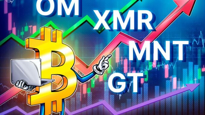 Bitcoin falls to $96.8K as Trump tariffs spook markets: OM, XMR, MNT, GT show promise